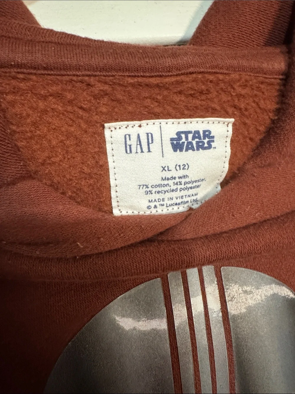 GAP x Star Wars Brown Graphic Sweatshirt - Metallic Silver Logo Limited Edition-